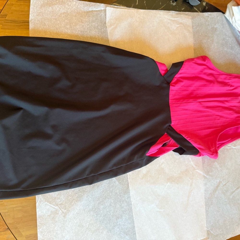 Puma Black and Hot Pink Sleeveless Sheath Dress